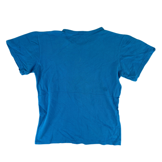 West German Army 70s Blue Training T Shirt - Small