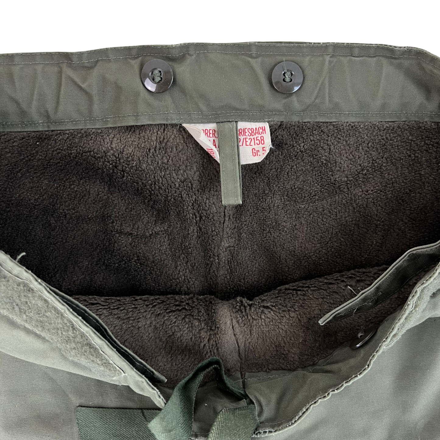 German Army Olive Waterproof Thermal Over Trousers - W36 L30