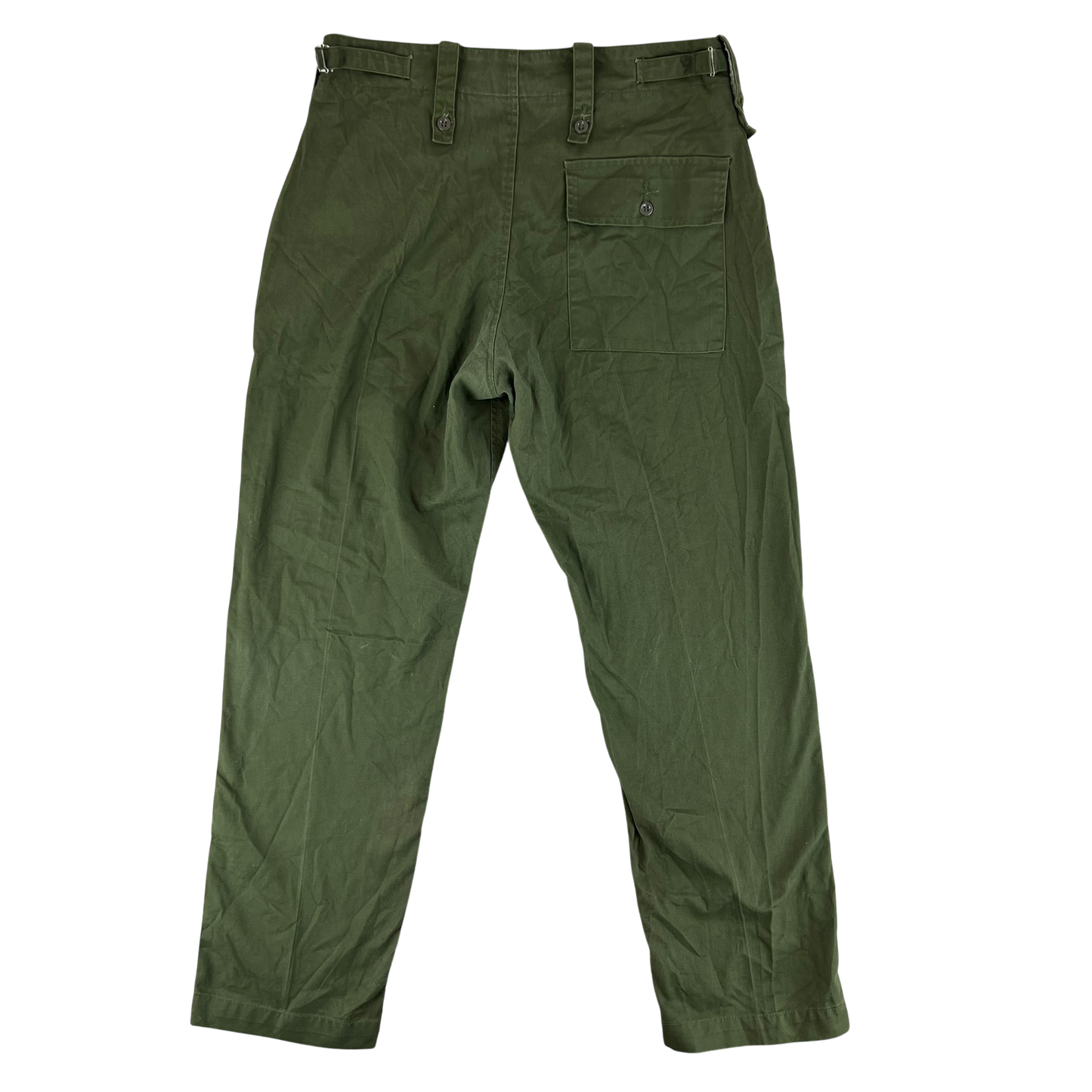 British Army Olive Green Fatigue Work Trousers - W35 L30.5