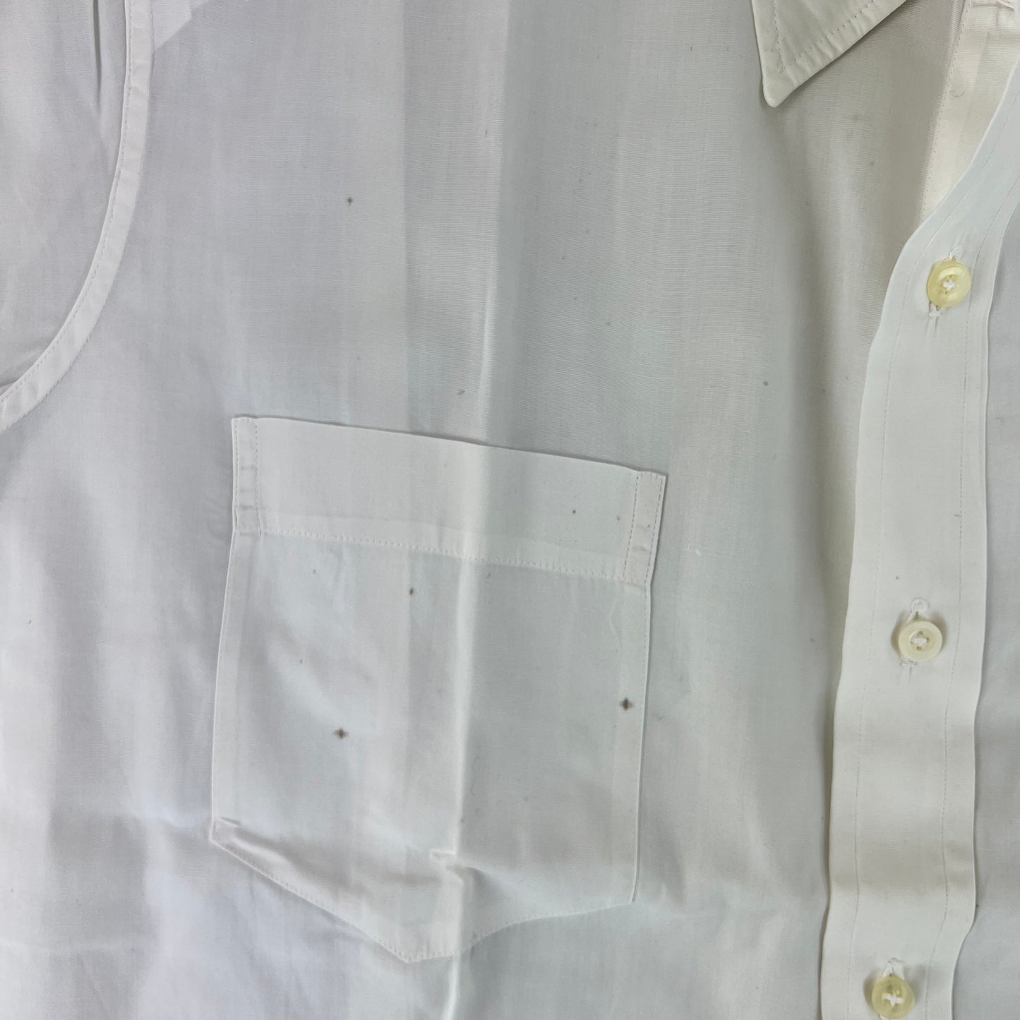 British Merchant Navy 50s Officer's Tropical Short Sleeve Shirt - Large