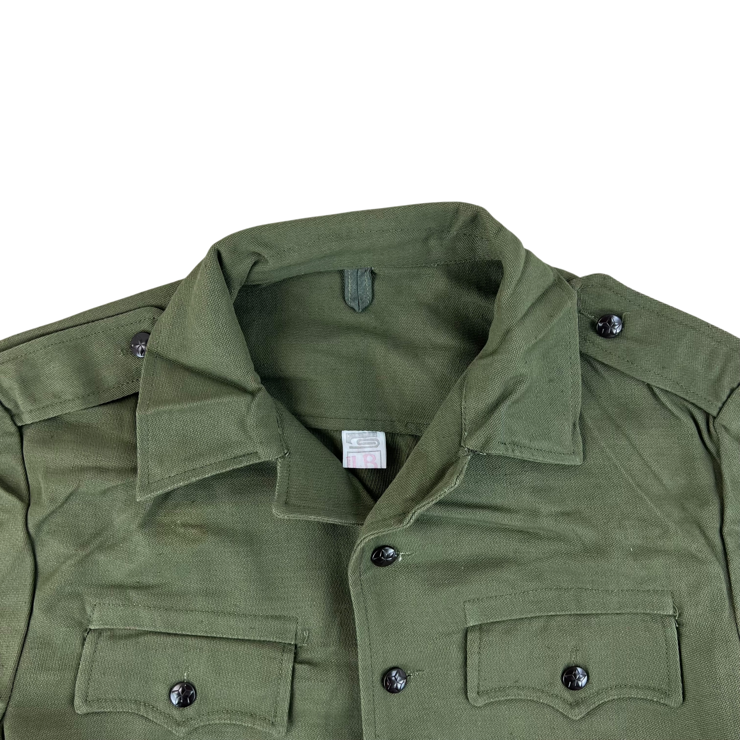 Bulgarian People's Army Olive Green Cossack Shirt - Medium