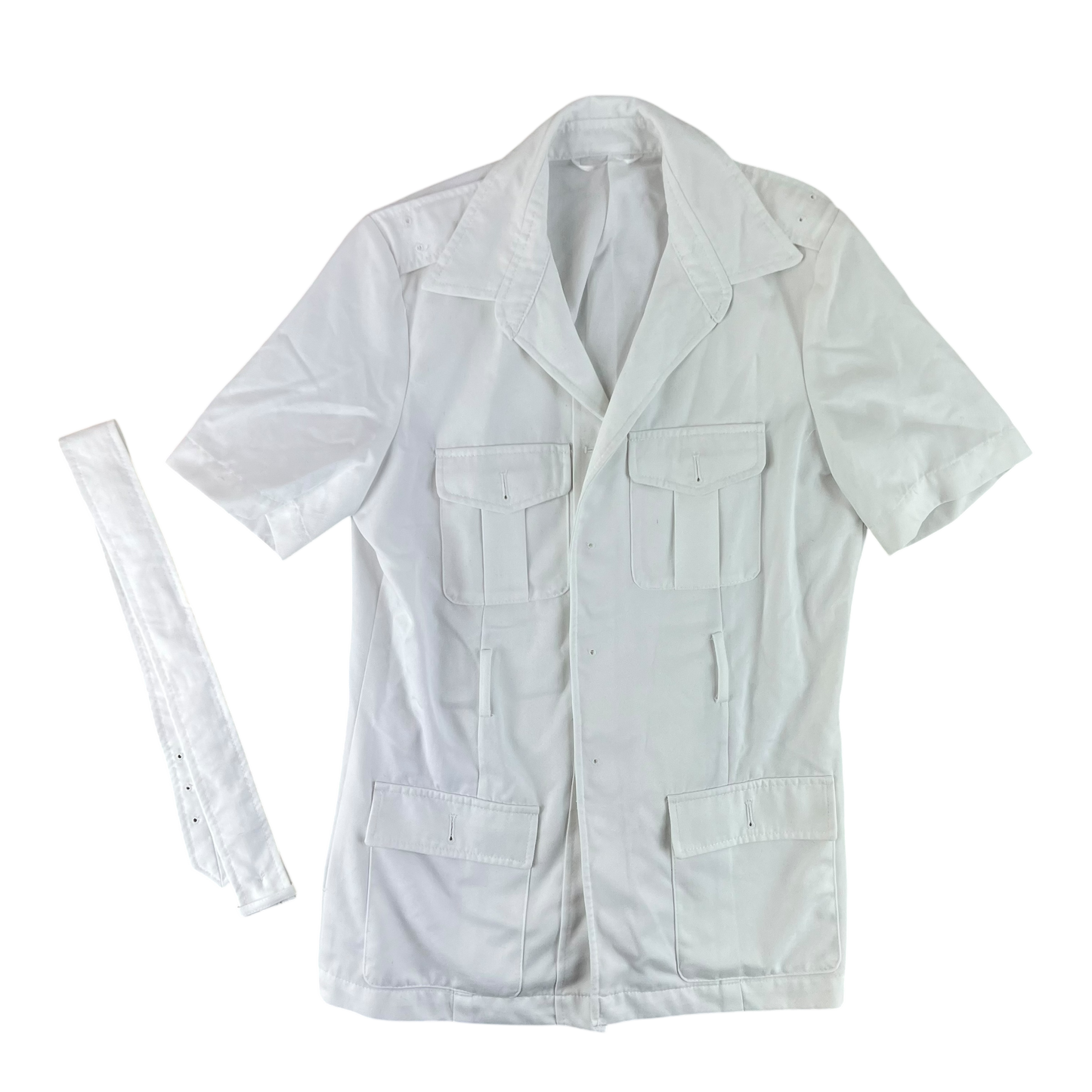 British Royal Navy Women's Tropical No. 1BW Bush Jacket w/ Belt - Medium 92L