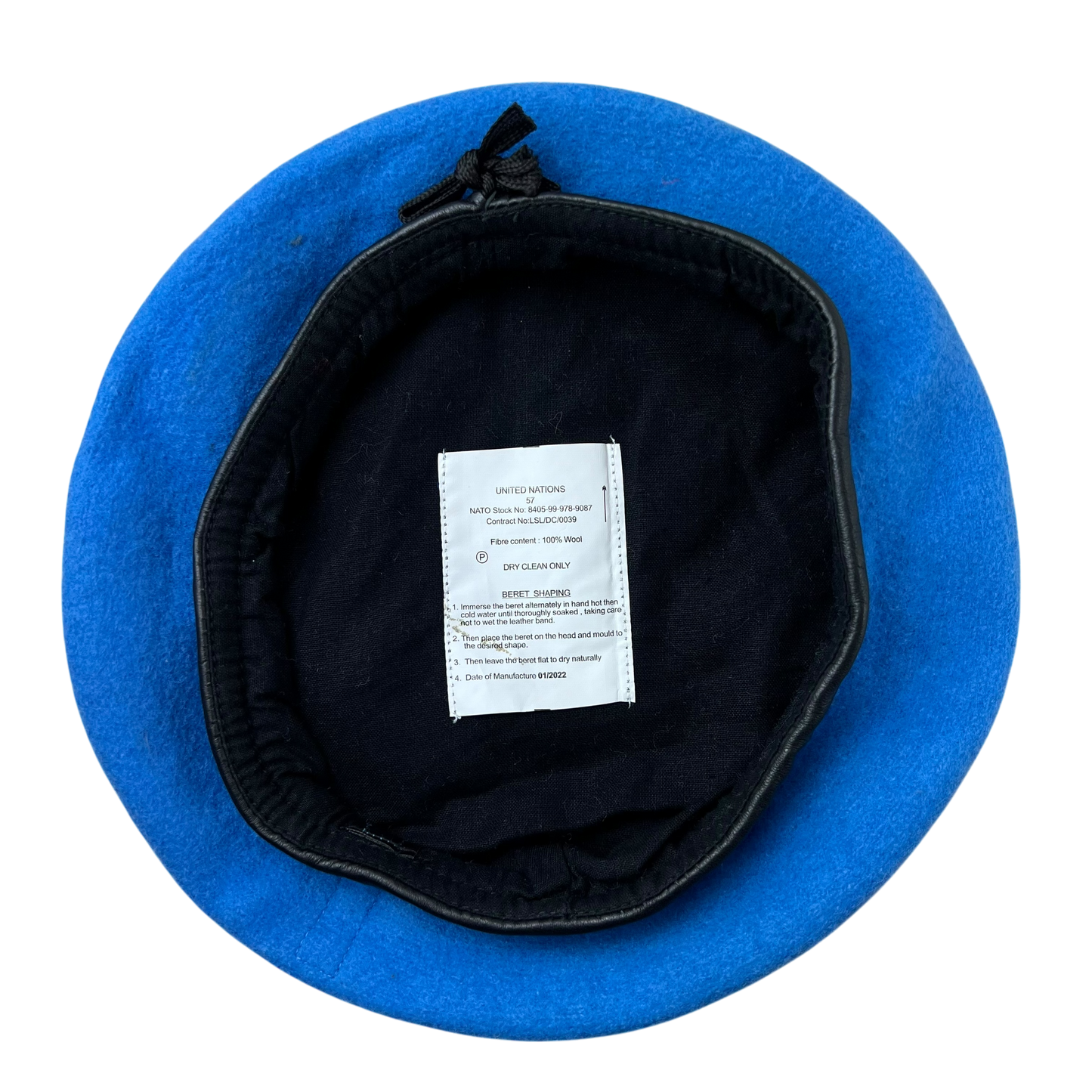 British Army UN Peacekeeper's Blue Beret - Medium 57cm