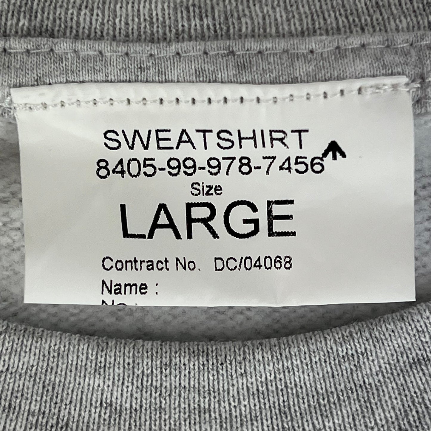 British Army PTI Grey Sweatshirt Jumper - Large