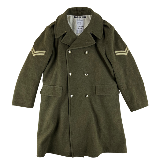 British Army Khaki Wool Greatcoat - REME - Large