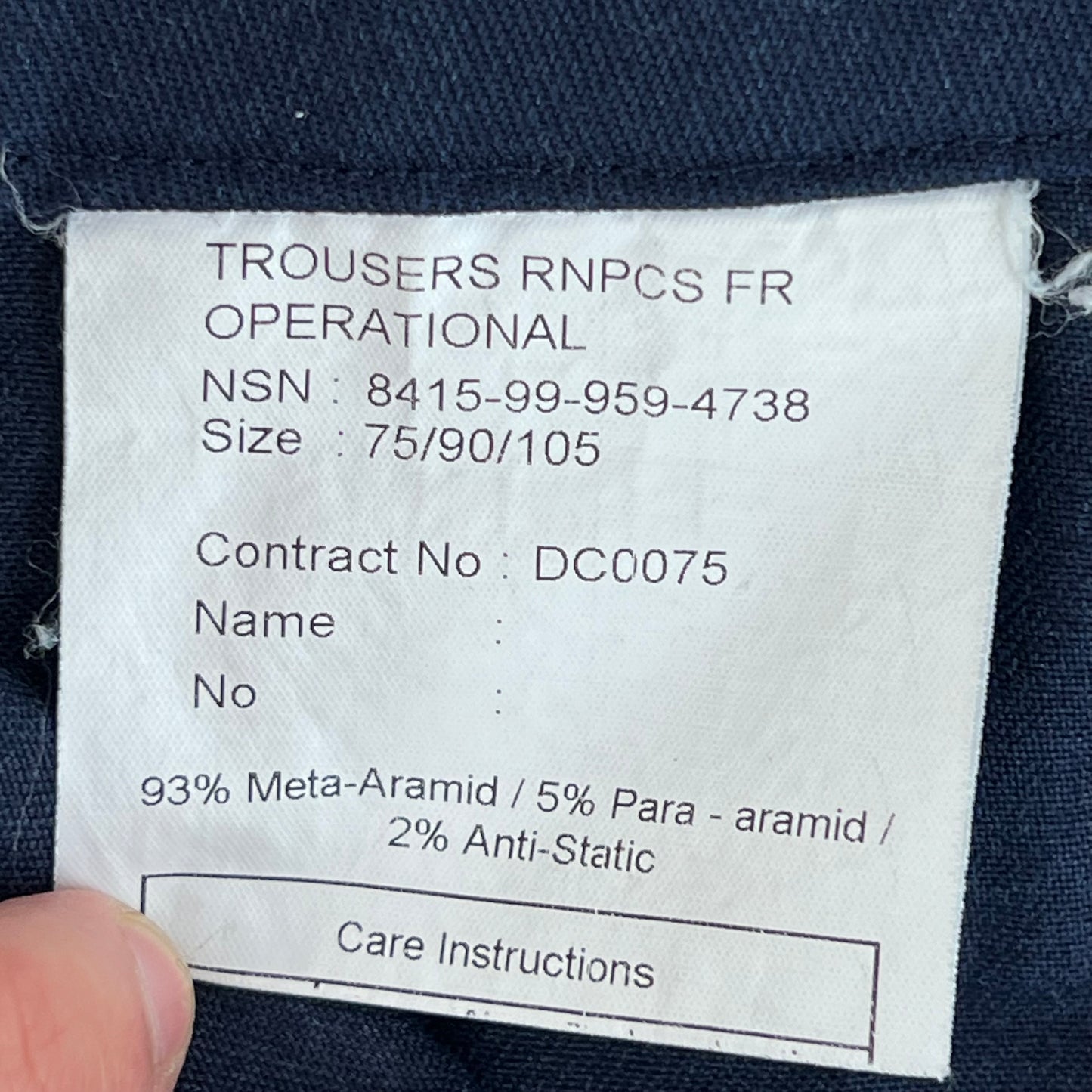British Royal Navy FR Operational Combat Trousers - W34 L29