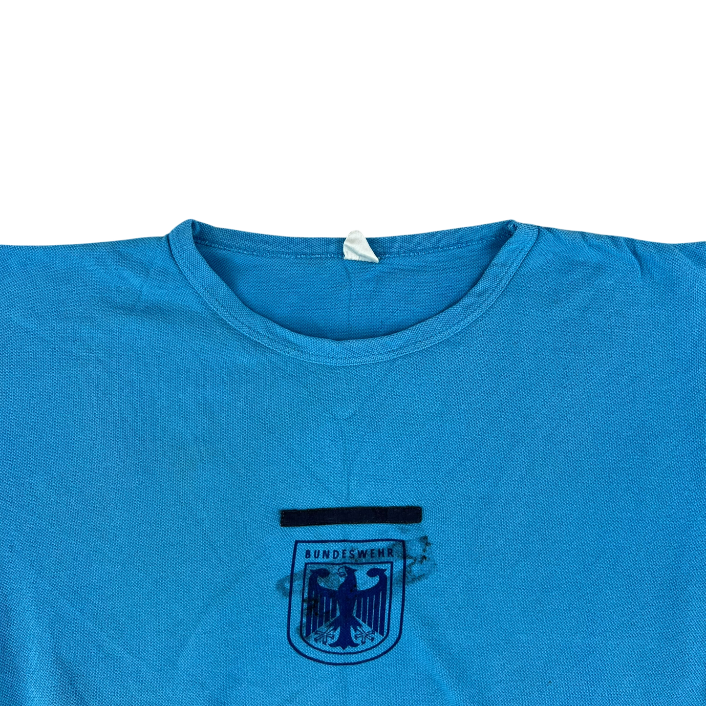 West German Army 70s Blue Training T Shirt - Medium Gr 6