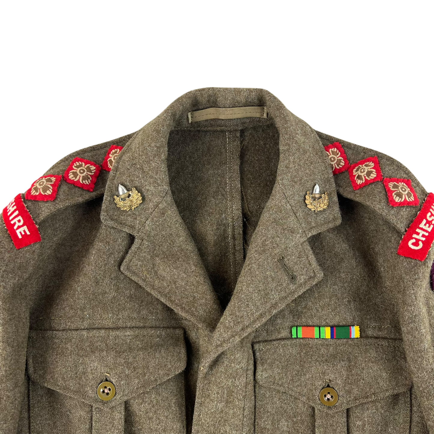 British Army 60s Khaki Ike 1949 Pattern Battle Dress Jacket - Small SIZE 2