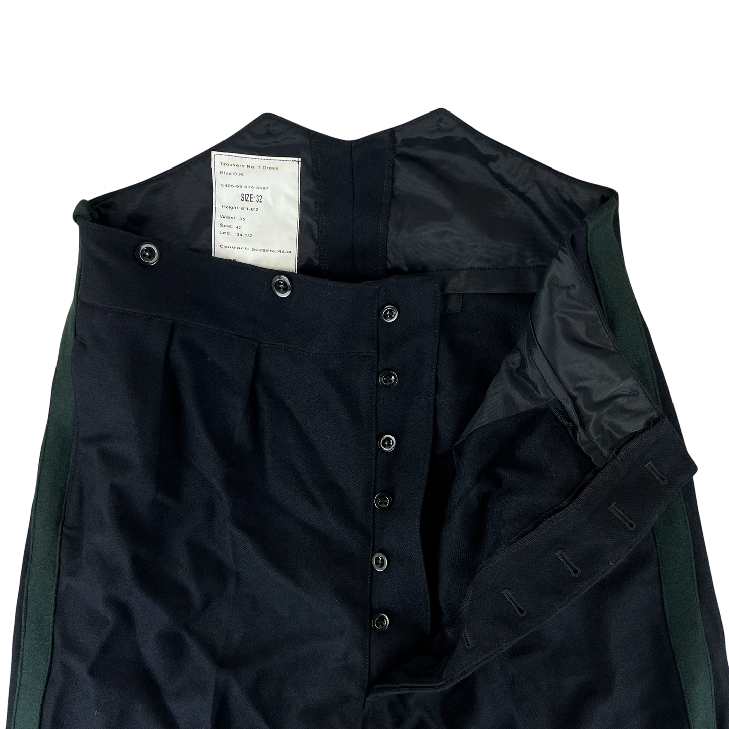 British Army No1 Blues Dress Trousers - Light Infantry / Rifles - W36 L33