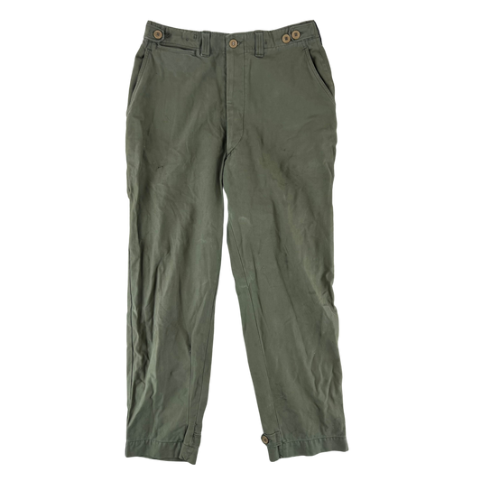 US Army M43 WW2 Olive Green Combat Trousers - W33 L30