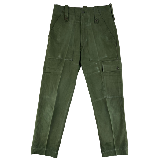 British Army Olive Green Fatigue Work Trousers - W30 L28.5