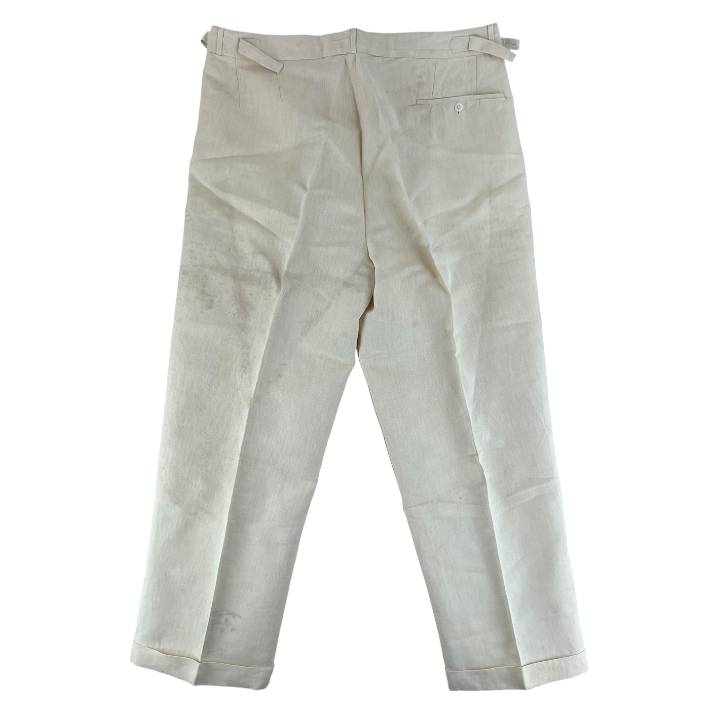 British Merchant Navy 50s Tropical Cream Trousers - W38 L30.5