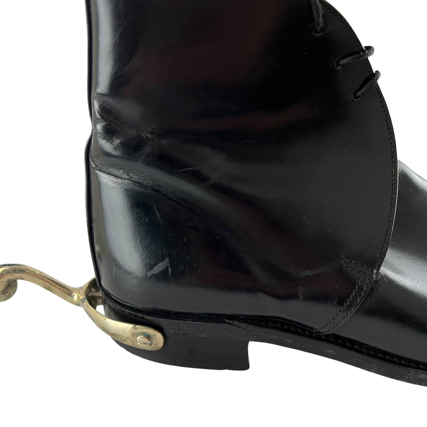 British Army Black George Boots w/ Spurs - Size 10