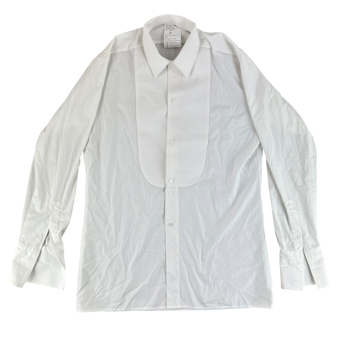 British Army White Marcella Mess Dress Shirt - X Large C43