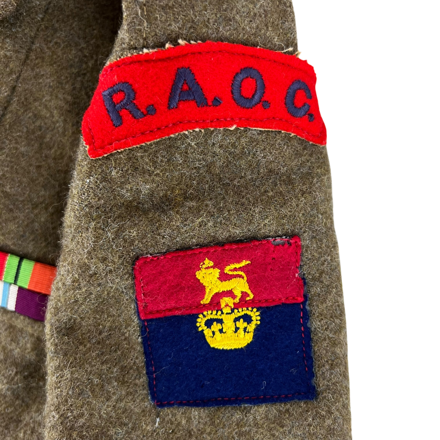 British Army 50s Khaki Ike 1949 Pattern Battle Dress Jacket - RAOC - Medium SIZE 10