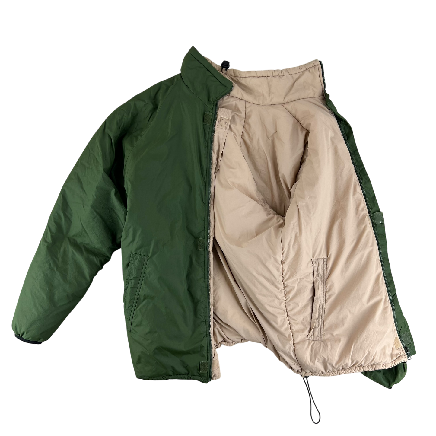 British Army Reversible Thermal Olive Green / Tan Quilted Jacket - Medium