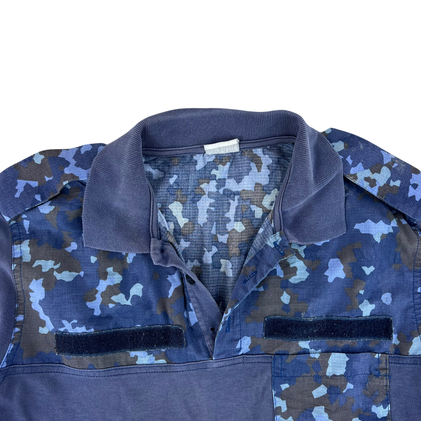 Romanian Navy M2017 Blue Camouflage Polo Top - Large