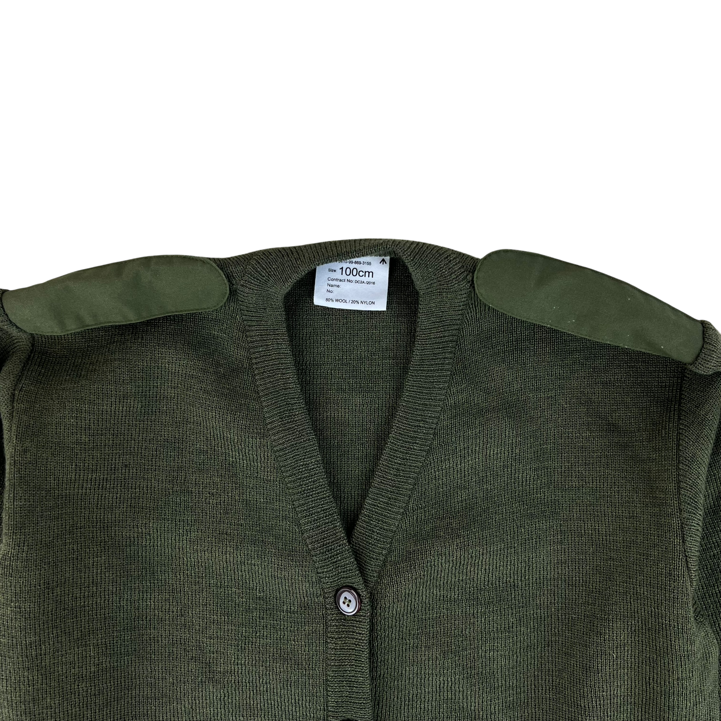 British Army Women's Olive Green Cardigan - Medium 100cm