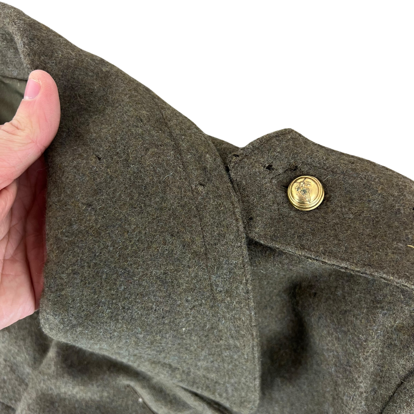 Italian Army 70's Khaki Greatcoat - Military Fire Brigade - Medium
