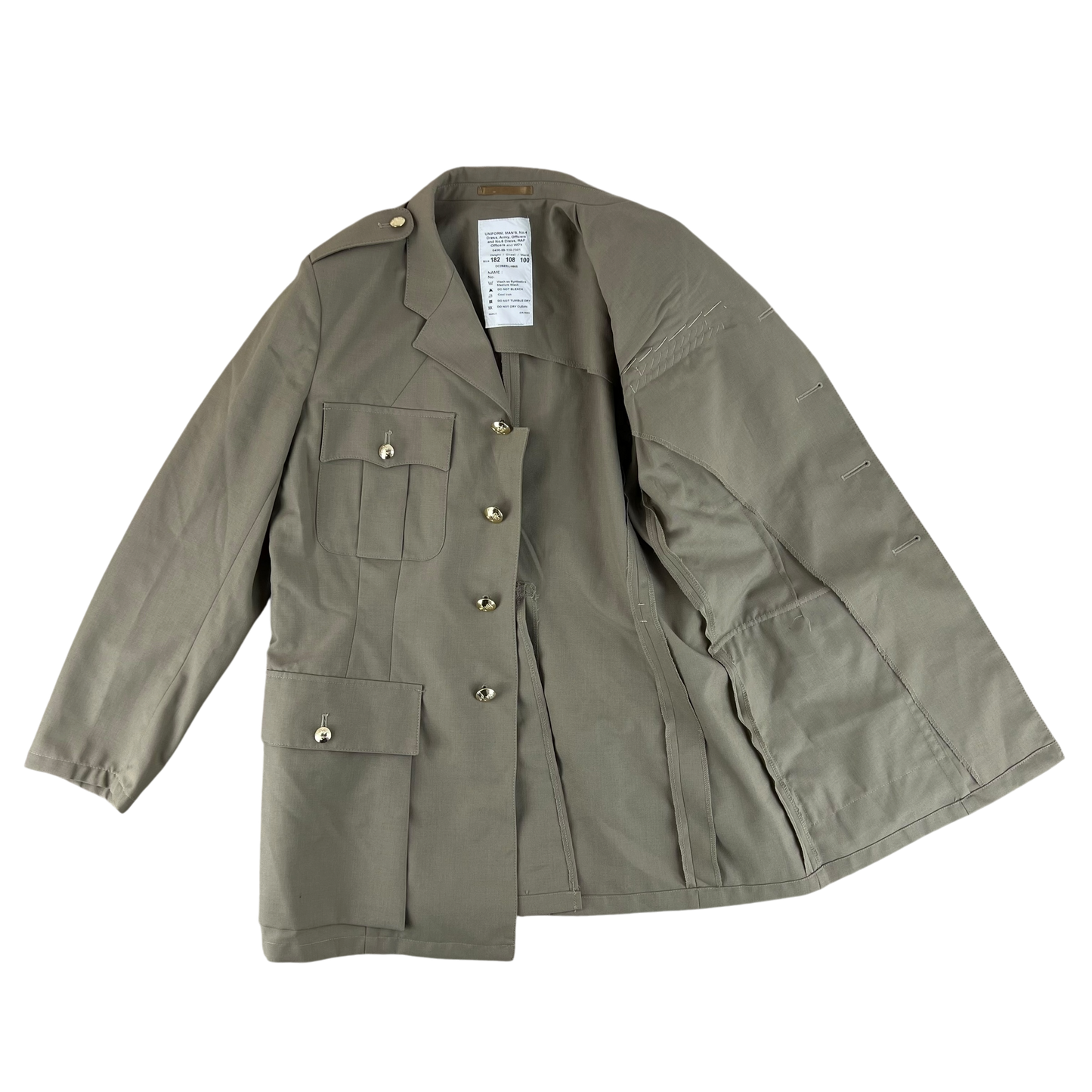 British RAF No. 6 Tropical Dress Jacket w/ Belt - Large 182/108