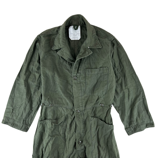 US Army Olive Green Sateen Coveralls - Medium