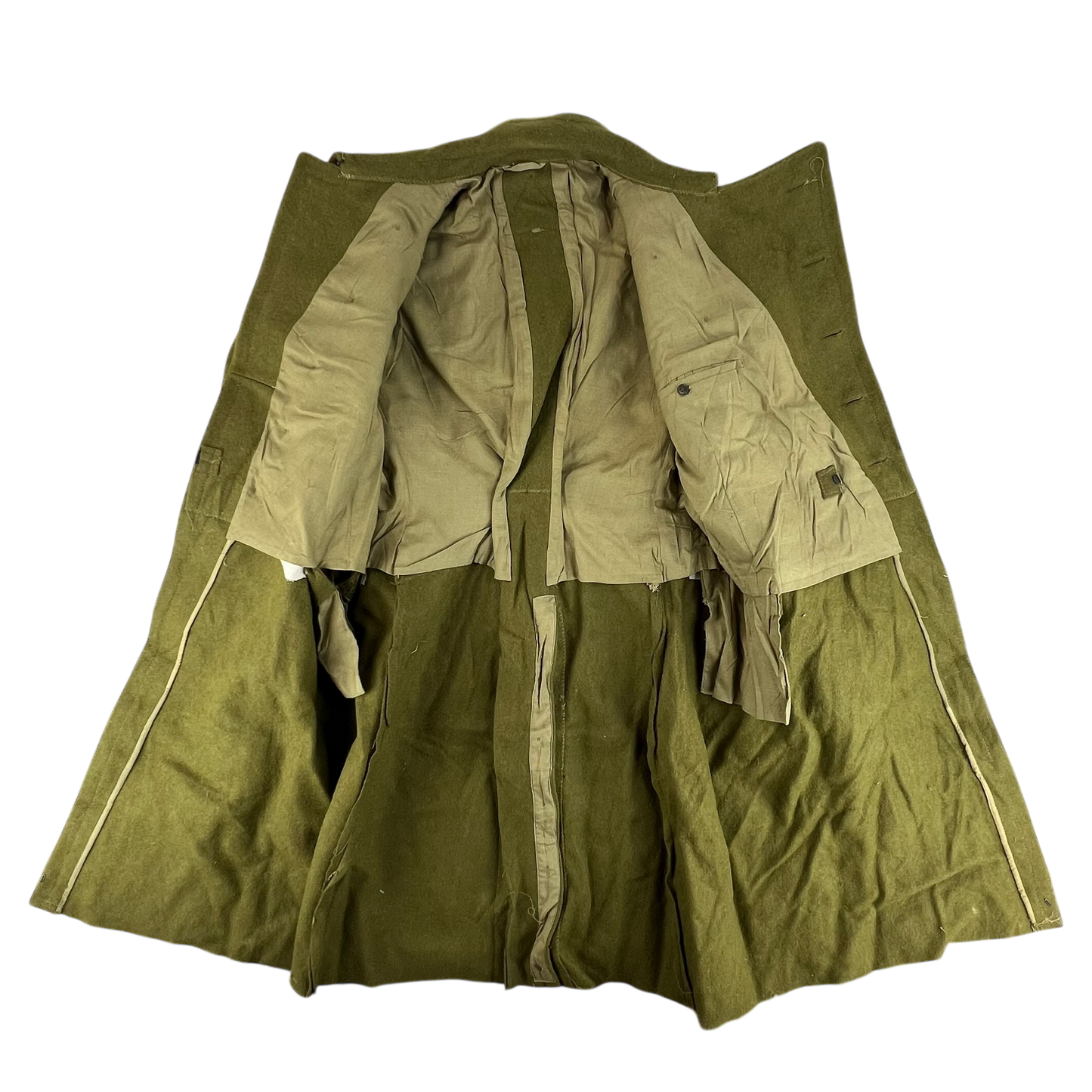 Romanian People's Army 80's Khaki Wool Greatcoat - Large