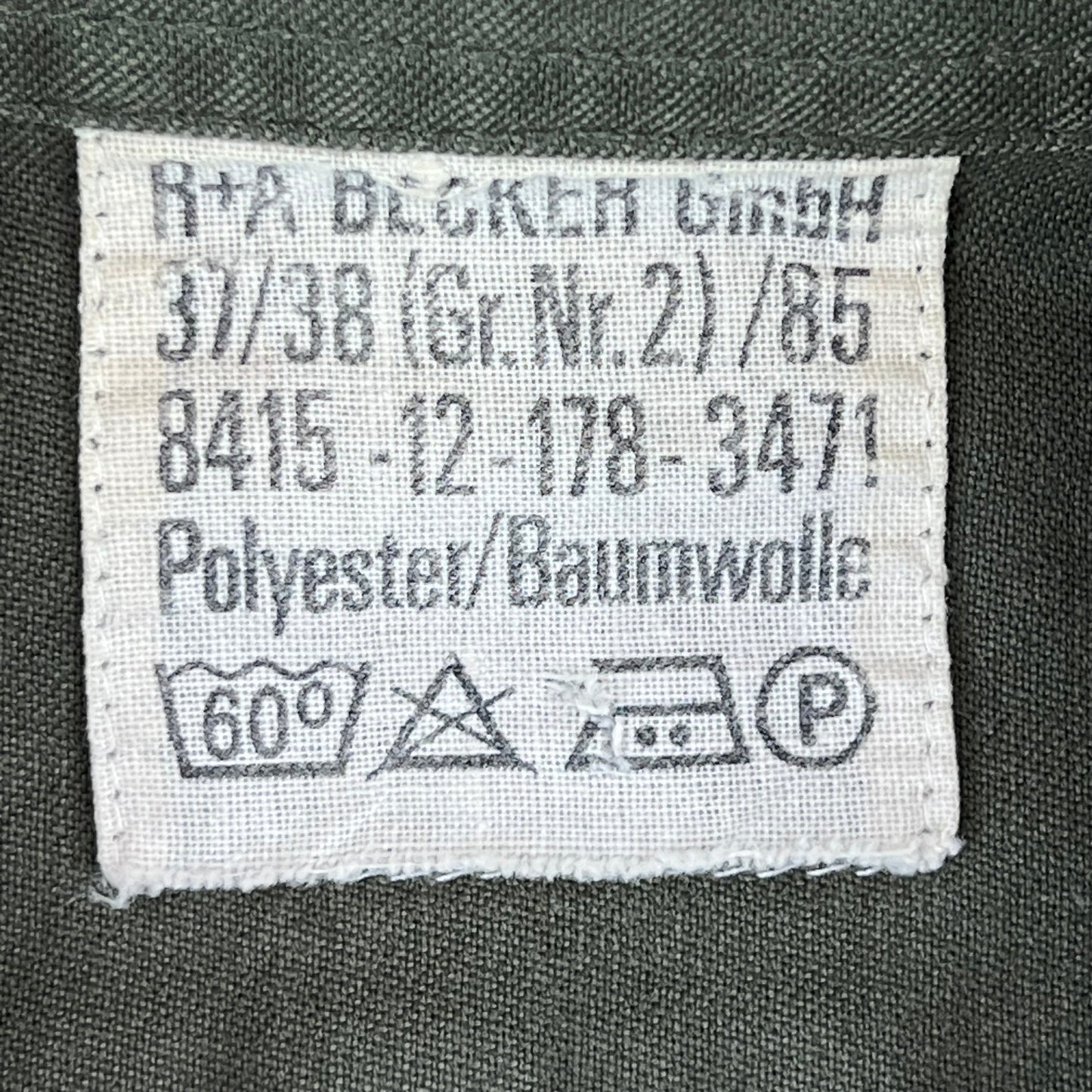 German Army Olive Green Long Sleeve Field Shirt - Medium GrNr 2