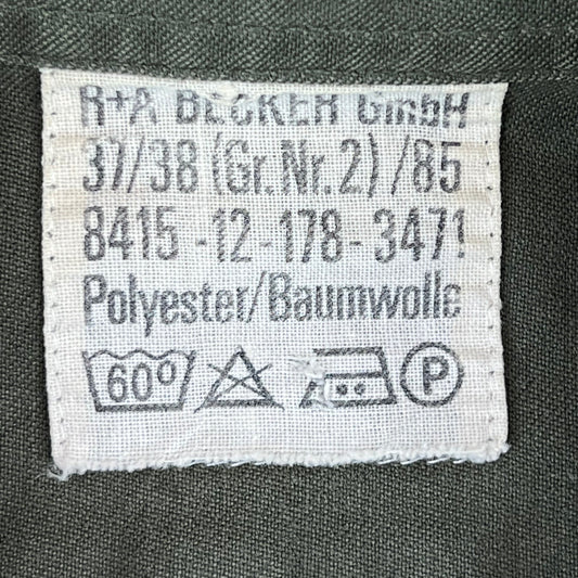 German Army Olive Green Long Sleeve Field Shirt - Medium GrNr 2