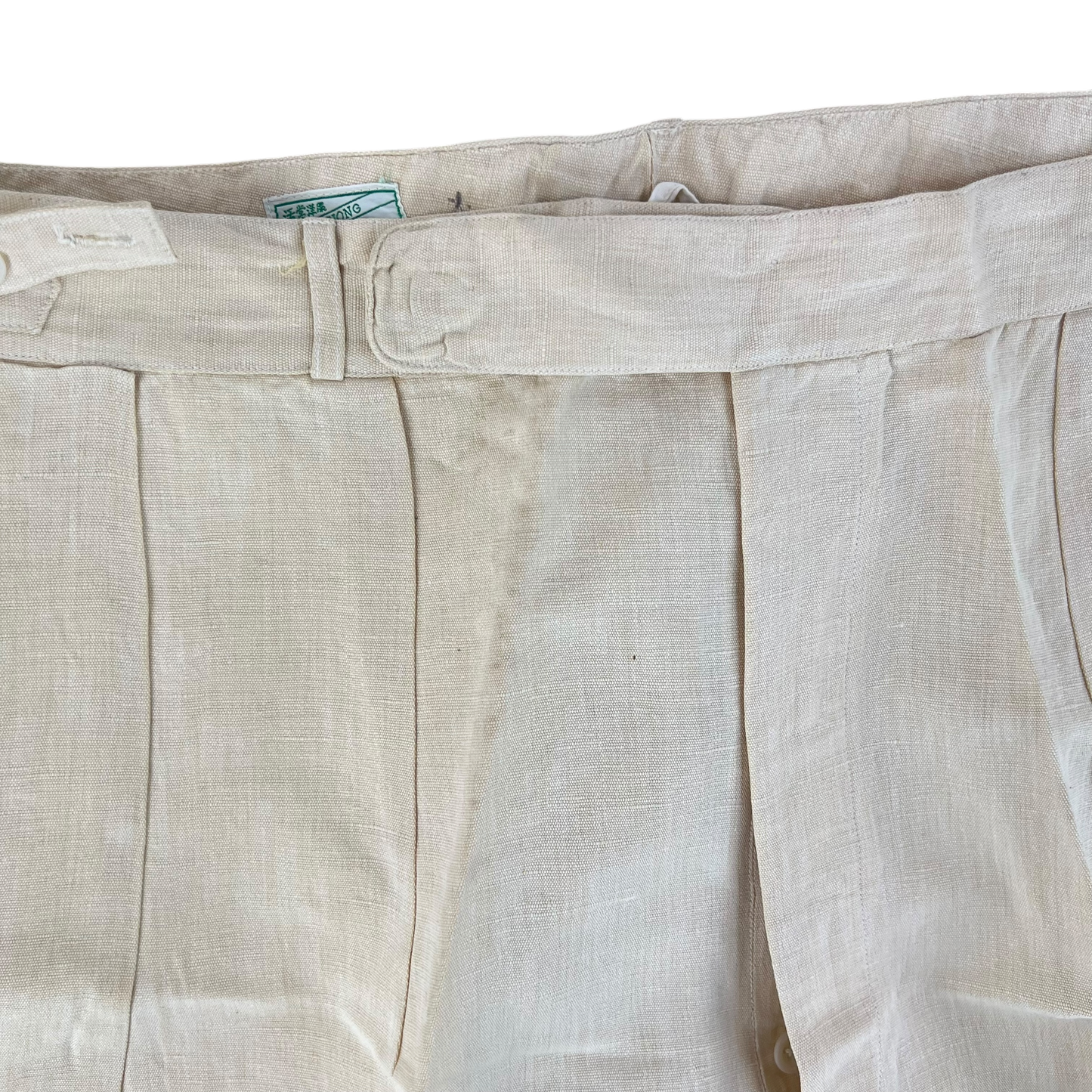 British Merchant Navy 50s Tropical Cream Trousers - W38 L30.5