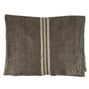 Romanian Army Oatmeal Brown Wool Blanket
