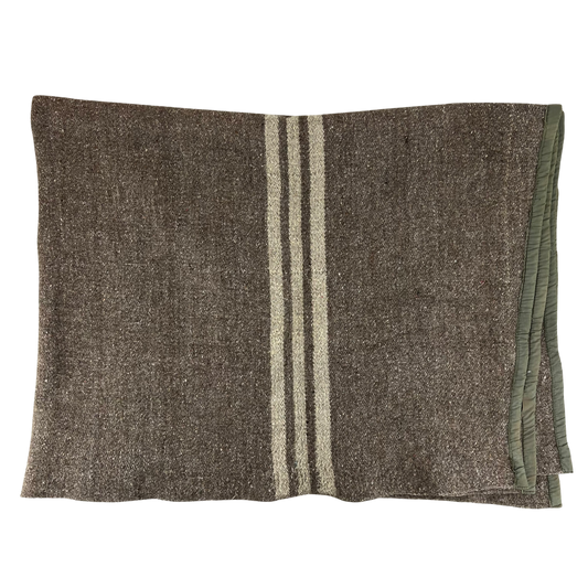 Romanian Army Oatmeal Brown Wool Blanket