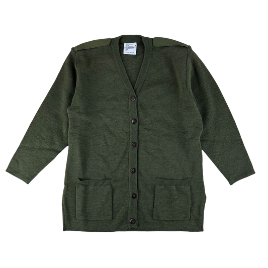 British Army Women's Olive Green Cardigan - Medium 100cm