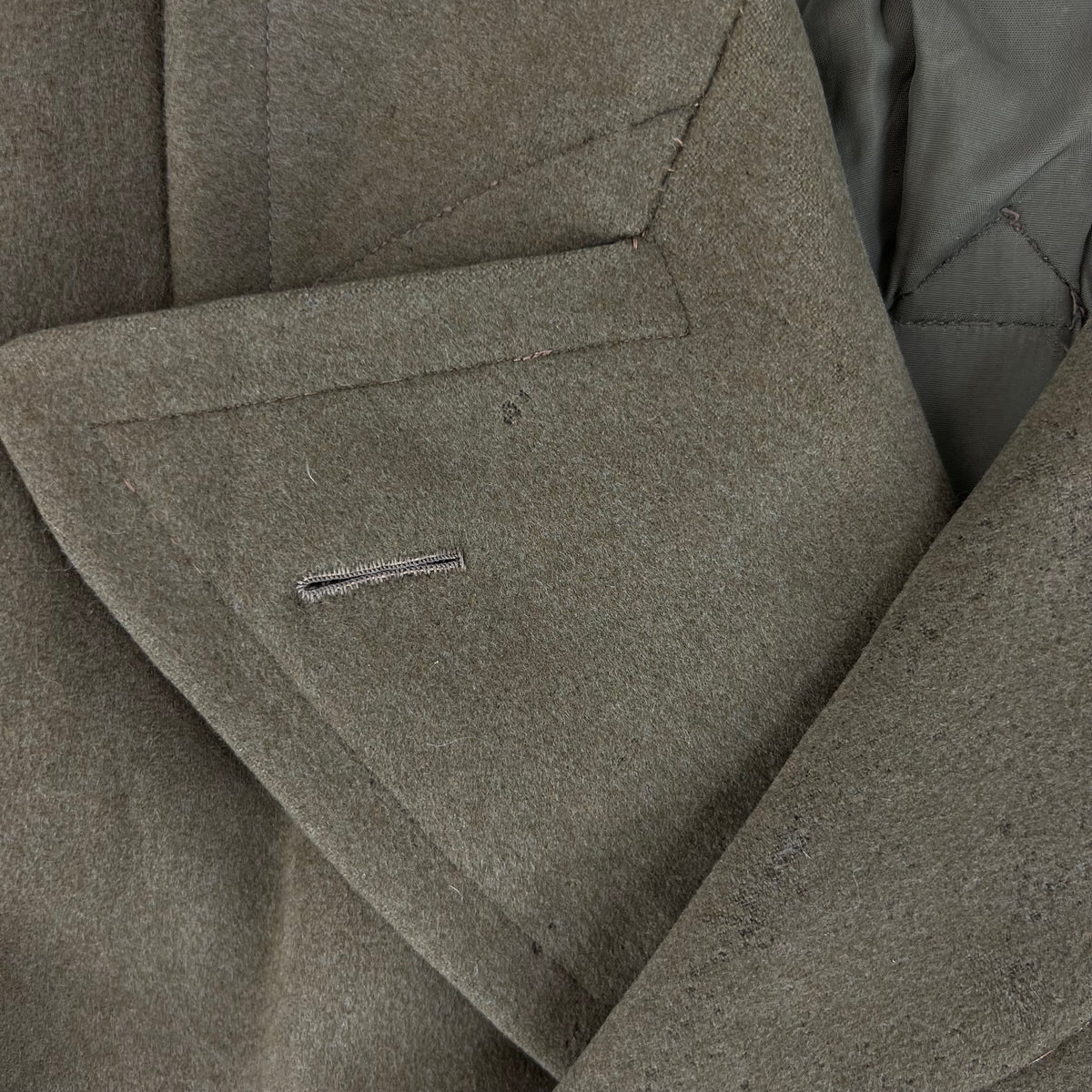 Italian Army 70s Khaki Greatcoat - Medium