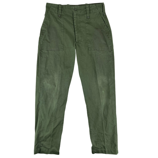 British Army Olive Green Fatigue Work Trousers - W35 L31