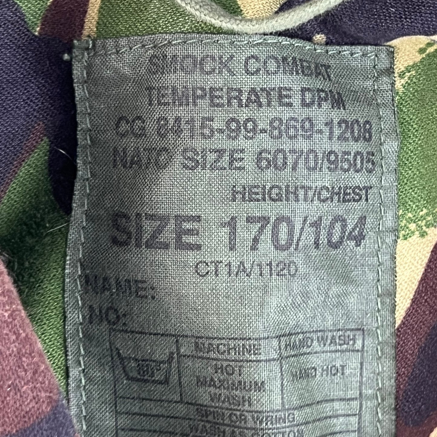 British Army 84 Pattern Woodland DPM Camo Combat Smock - Large 170/104