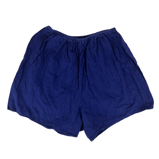 West German Army Cotton PT Navy Blue Swim Shorts - Medium