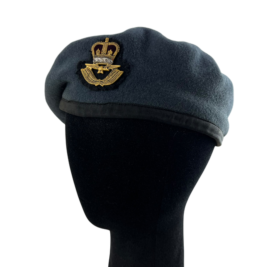 British RAF Beret w/ Officer's Badge - Small 55cm