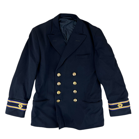 British Merchant Navy Black Dress Blazer Jacket - Medium