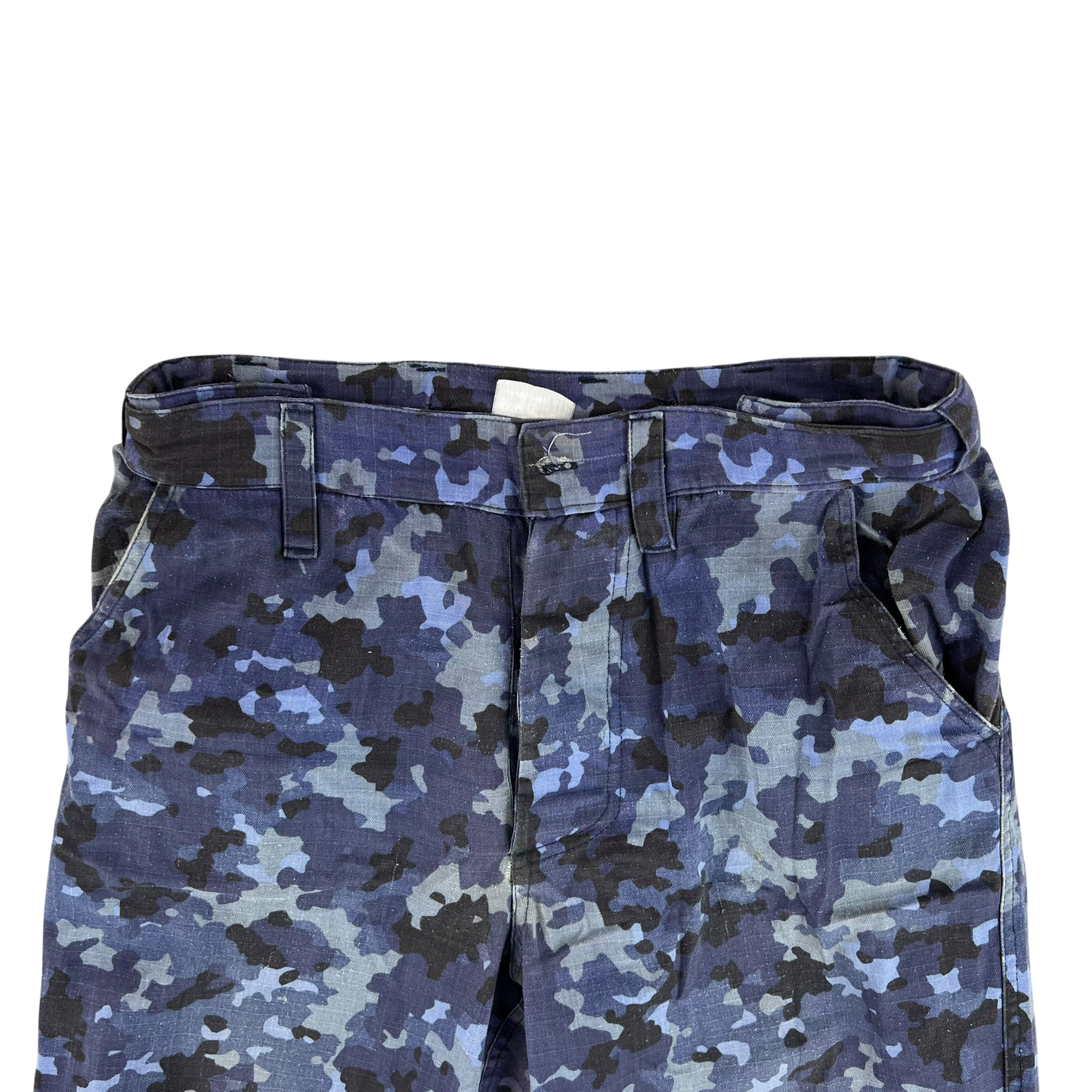 Romanian Navy M2017 Blue Camouflage Ripstop Trousers - W32 L30.5