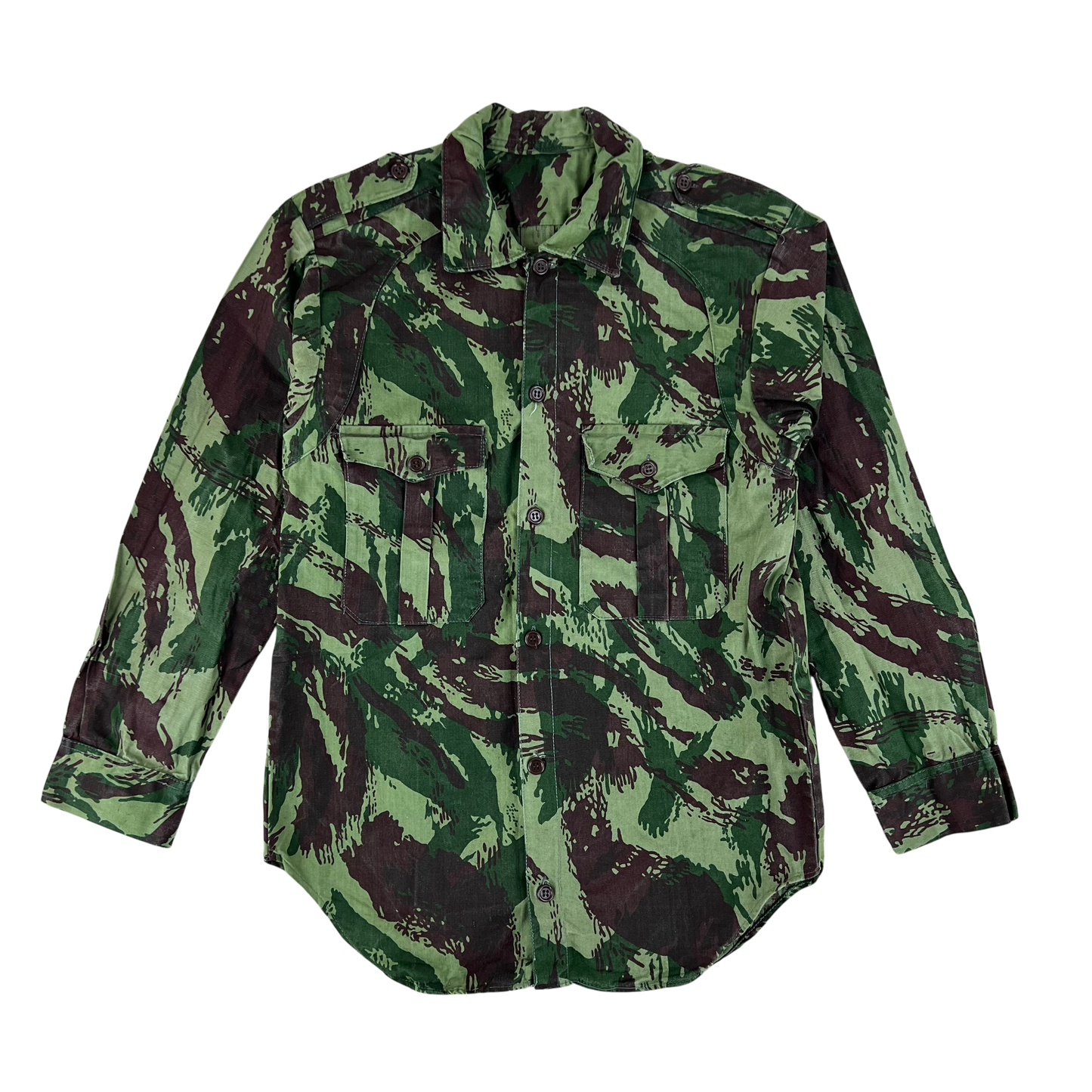 Portuguese Army M63 Lizard Camouflage Long Sleeve Shirt - Small