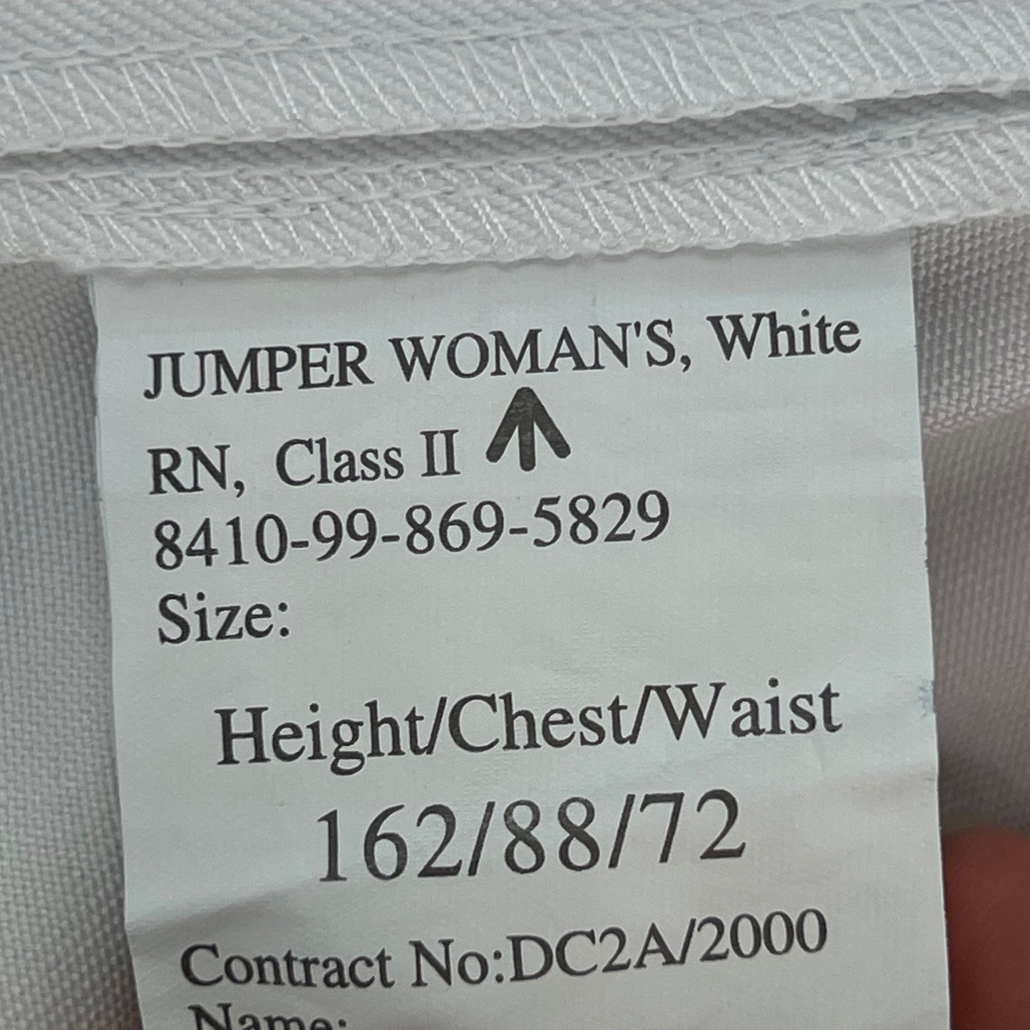 British Royal Navy Women's Class II White Jumper Sailor's Top - Small