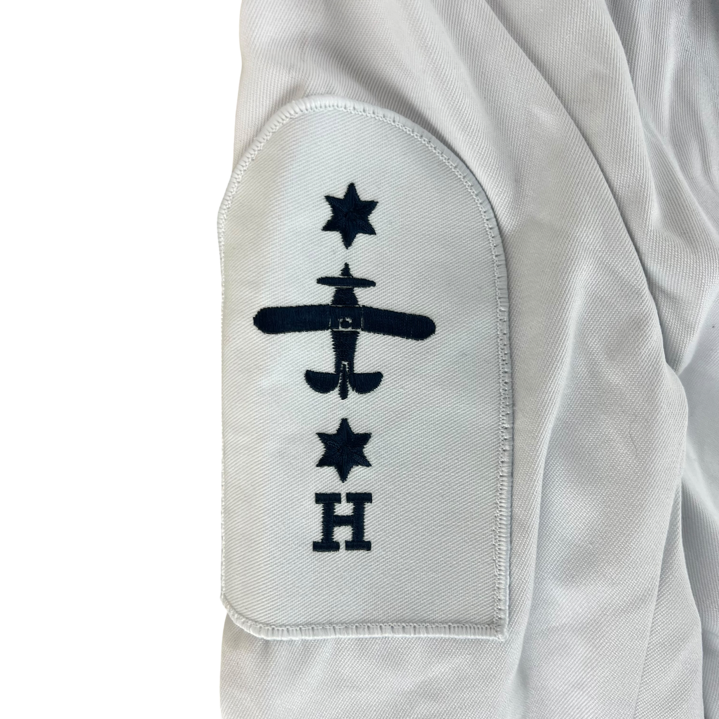 British Royal Navy Class II White Jumper Sailor's Top - Medium