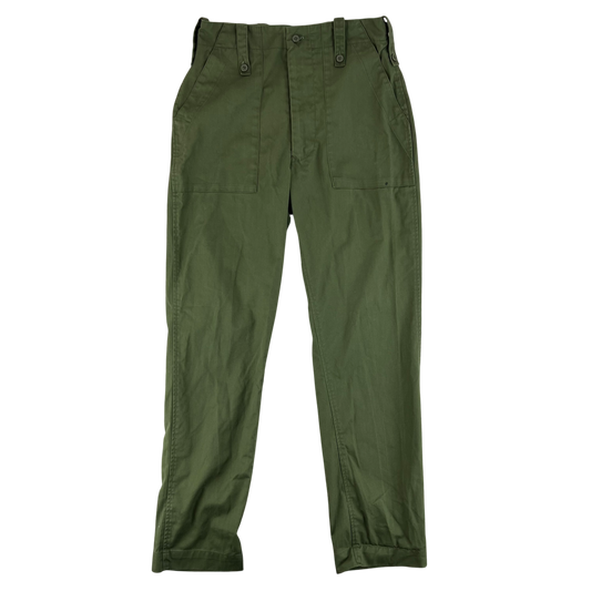 British Army Olive Green Fatigue Work Trousers - W31 L32
