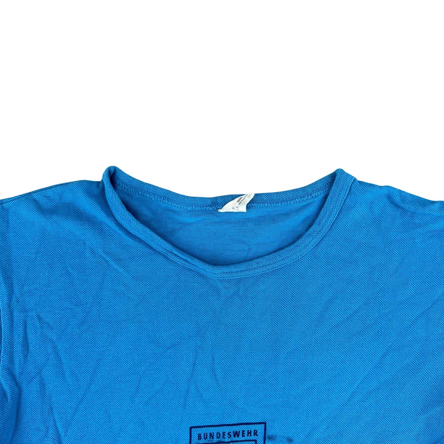 West German Army 70s Blue Training T Shirt - Small