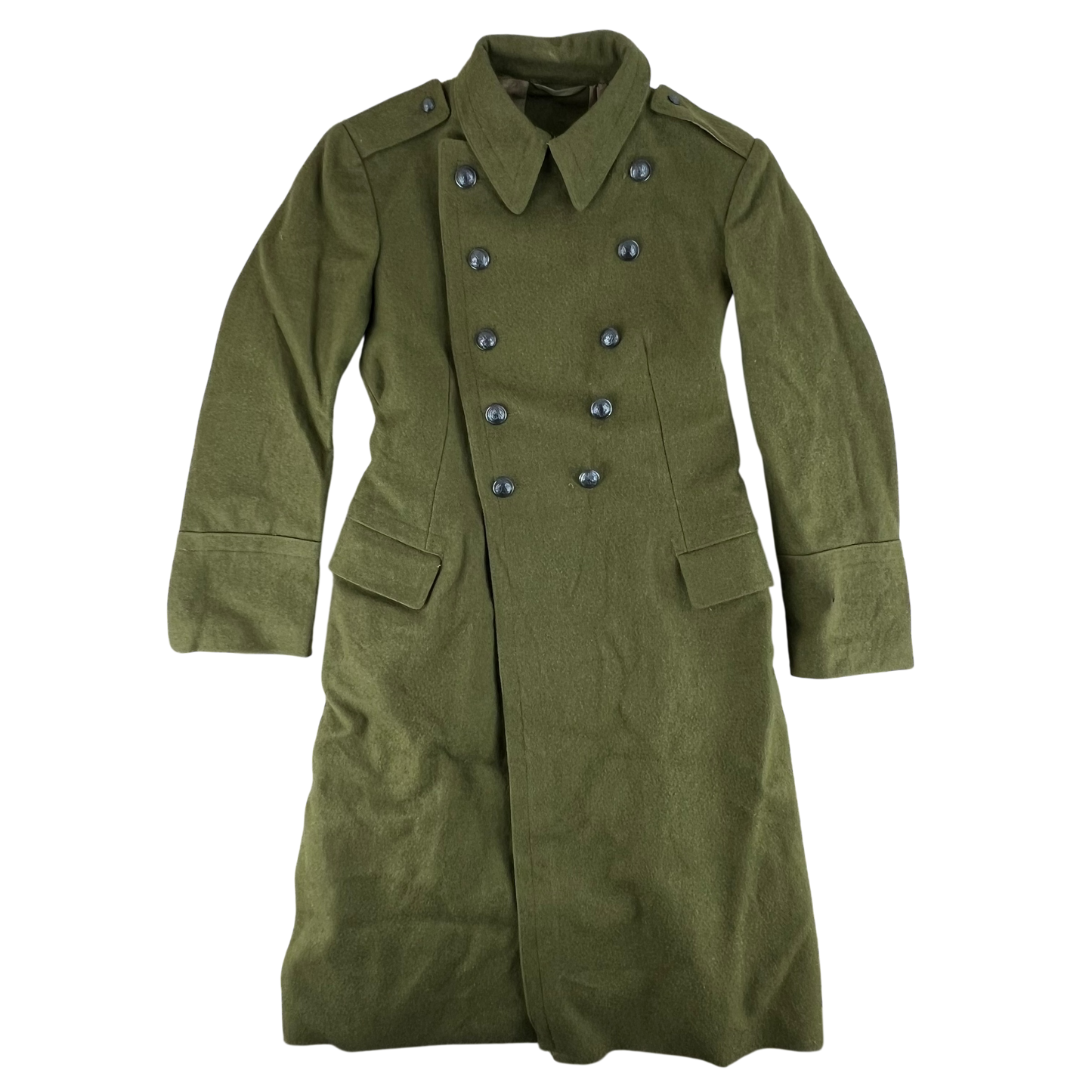 Romanian People's Army 80's Khaki Wool Greatcoat - Medium