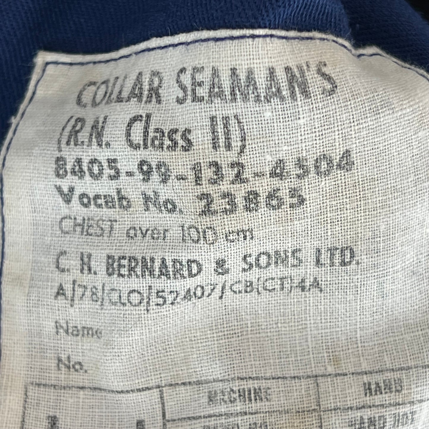 British Royal Navy 60's Class II Jumper Sailor's Top - Medium