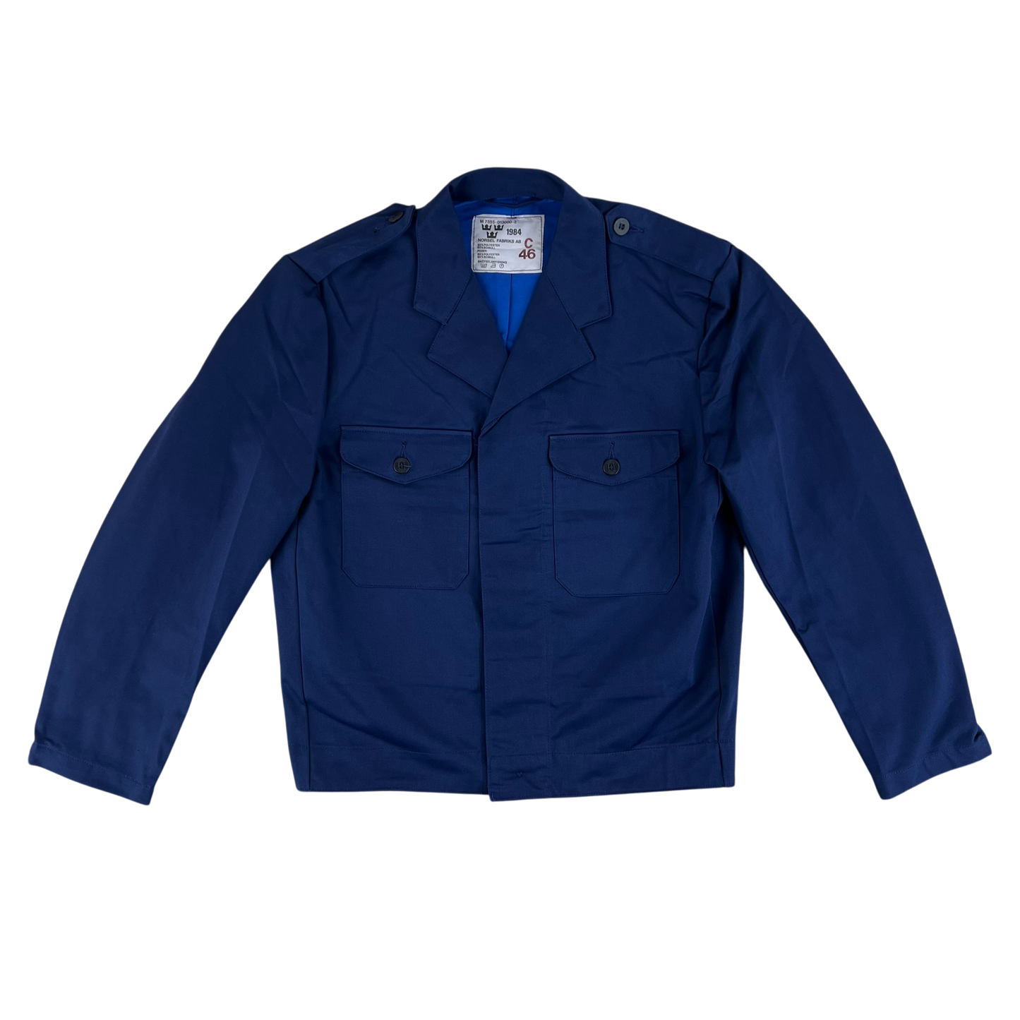 Swedish Navy Blue Work Utility Jacket - Medium
