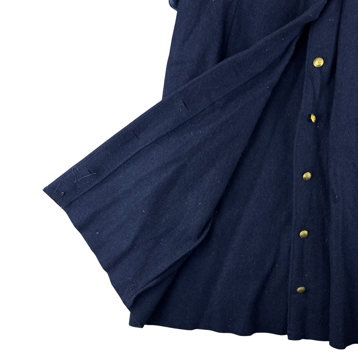 Romanian People's Navy 80s Blue Wool Greatcoat - Medium