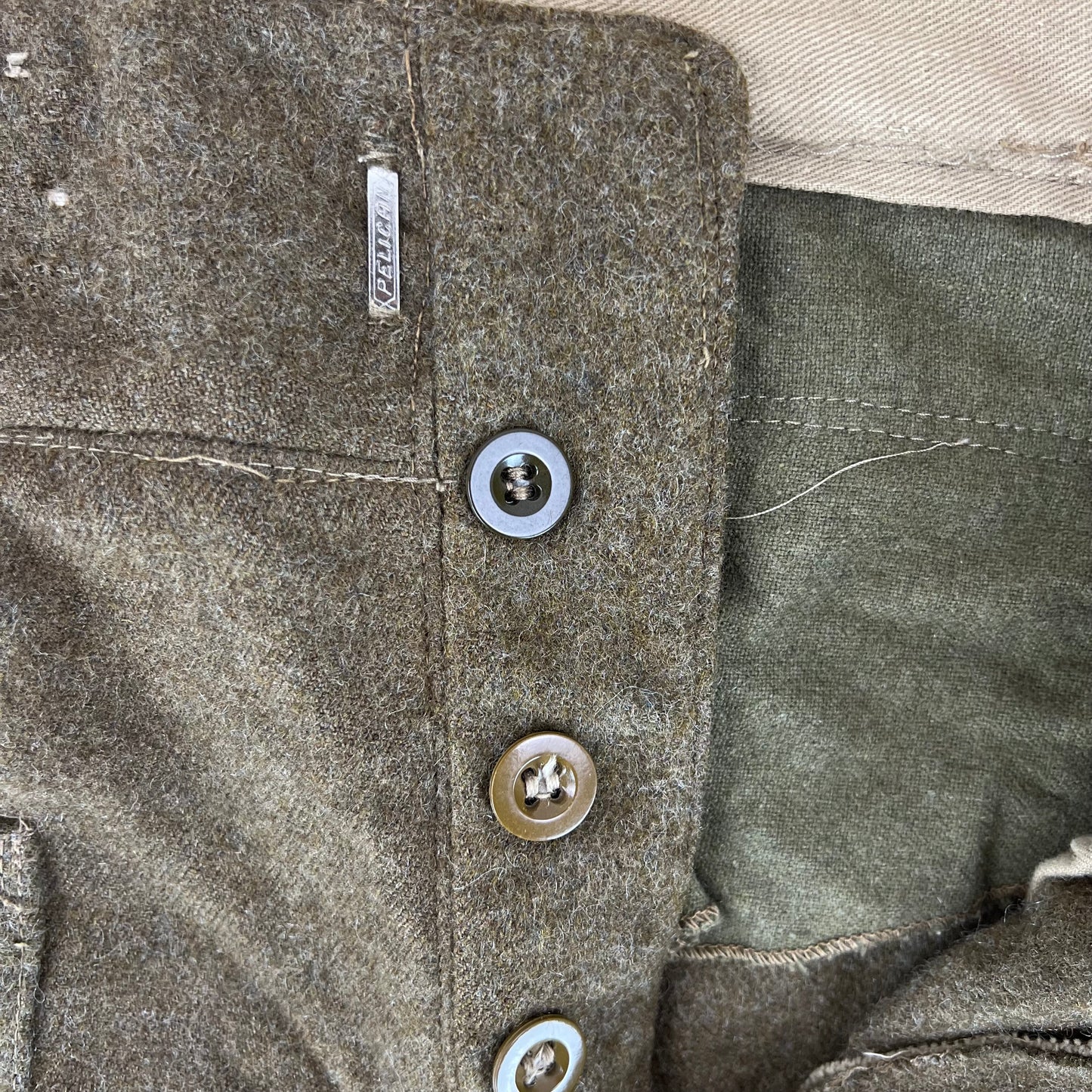 British Army 50s 1949 Pattern Khaki Battledress Trousers - W33 L30.5 SIZE 10