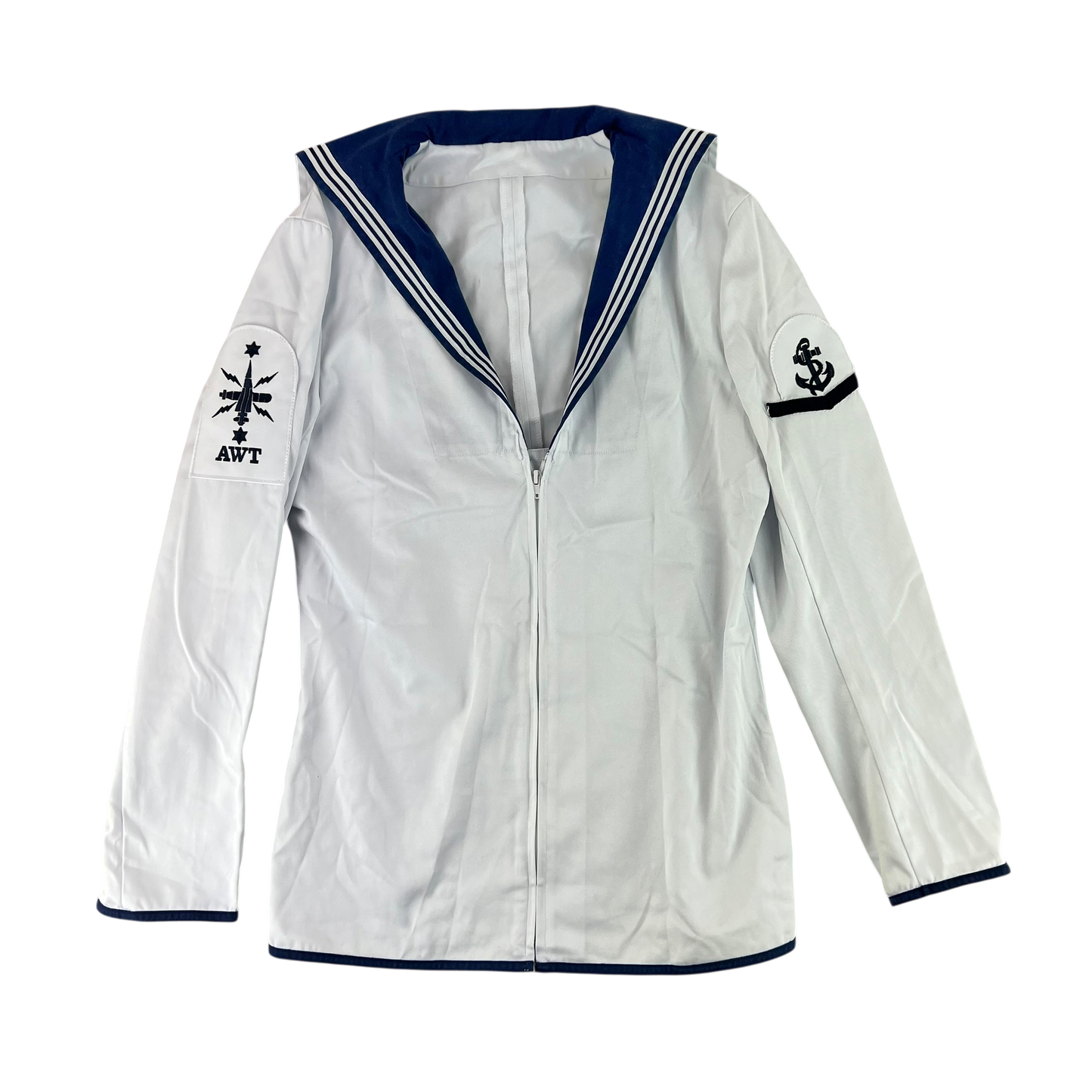British Royal Navy Class II White Jumper Sailor's Top - Medium 188/100